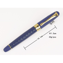 Promotionnels en métal cuir stylo, stylo de caoutchouc de cadeau, cadeau en relief Logo Pen